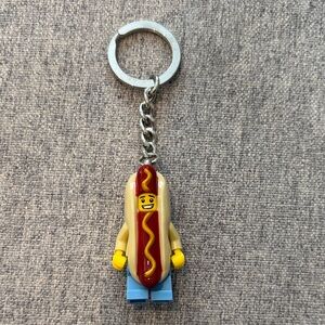 Lego Hot Dog Minifigure Keychain